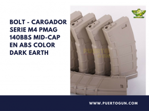 BOLT - Cargador Serie M4 PMAG 140bbs Mid-Cap en ABS color Dark Earth