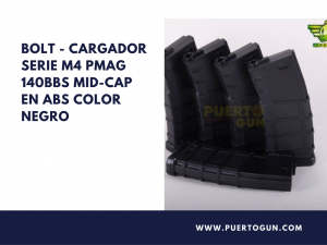 BOLT - Cargador Serie M4 PMAG 140bbs Mid-Cap en ABS color Negro