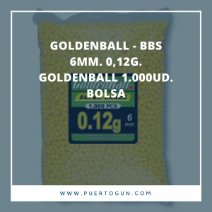 GOLDENBALL - Bbs 6mm. 0,12g. GOLDENBALL 1.000ud. Bolsa