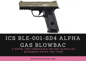 ICS BLE-001-SD4 Alpha Gas BlowBack Pistol Two ToneICS BLE-001-SD4 Alpha Gas BlowBack Pistol Two Tone